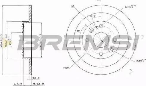 Bremsi DBA523S - Тормозной диск autospares.lv