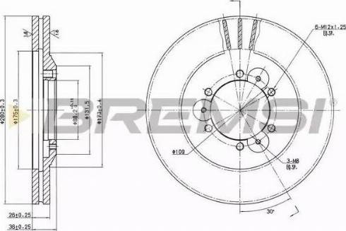 Bremsi DBA694V - Тормозной диск autospares.lv