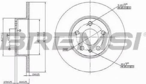 Bremsi DBA067S - Тормозной диск autospares.lv