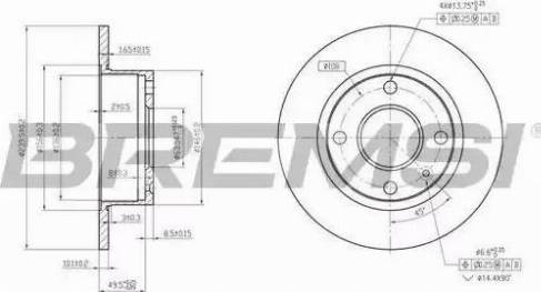 Bremsi DBA135S - Тормозной диск autospares.lv