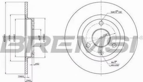 Bremsi DBA132S - Тормозной диск autospares.lv