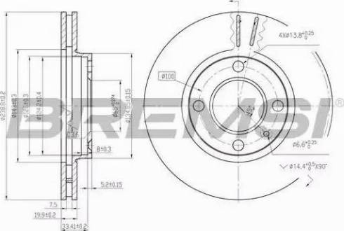 Bremsi DBA175V - Тормозной диск autospares.lv