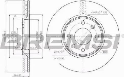 Bremsi DBA841V - Тормозной диск autospares.lv