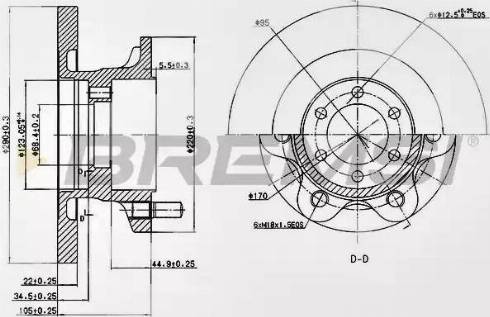 Bremsi DBA852S - Тормозной диск autospares.lv