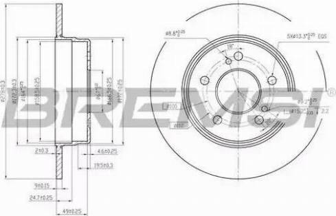 Bremsi DBA819S - Тормозной диск autospares.lv