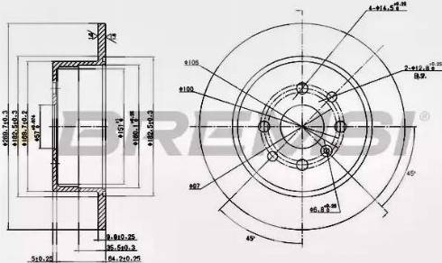 Bremsi DBA814S - Тормозной диск autospares.lv