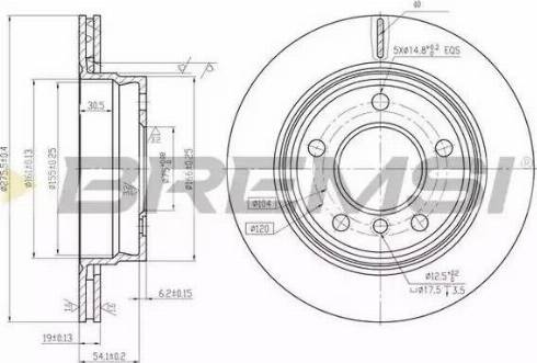 Bremsi DBA831V - Тормозной диск autospares.lv