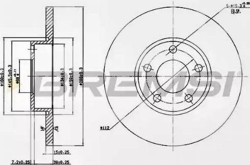 Bremsi DBA324S - Тормозной диск autospares.lv