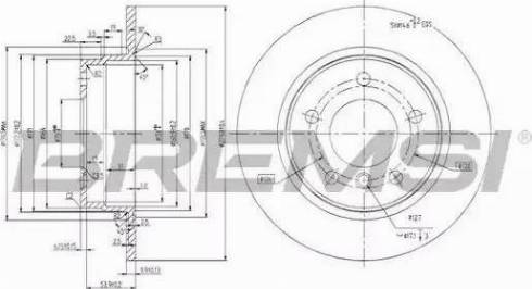 Bremsi DBA249S - Тормозной диск autospares.lv