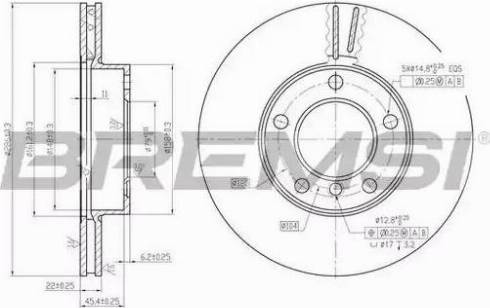 Bremsi DBA258V - Тормозной диск autospares.lv