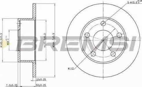 Bremsi DBA265S - Тормозной диск autospares.lv