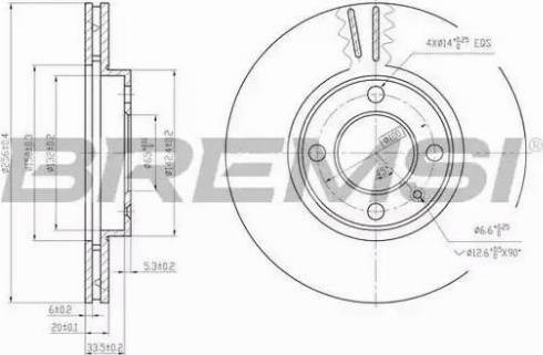 Bremsi DBA207V - Тормозной диск autospares.lv