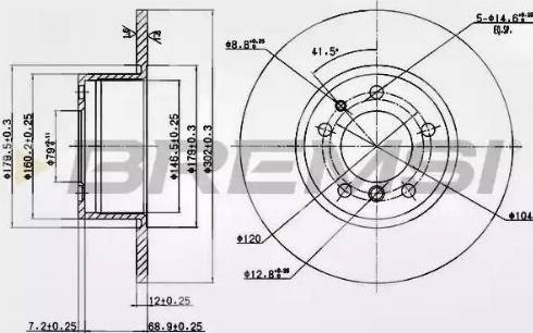 Bremsi DBA210S - Тормозной диск autospares.lv