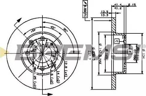 Bremsi DBA285S - Тормозной диск autospares.lv