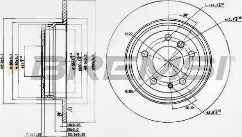 Bremsi DBA221S - Тормозной диск autospares.lv