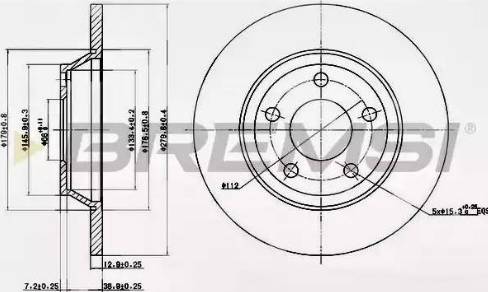 Bremsi DBA759S - Тормозной диск autospares.lv