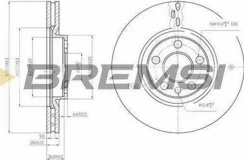 Bremsi DBA760V - Тормозной диск autospares.lv