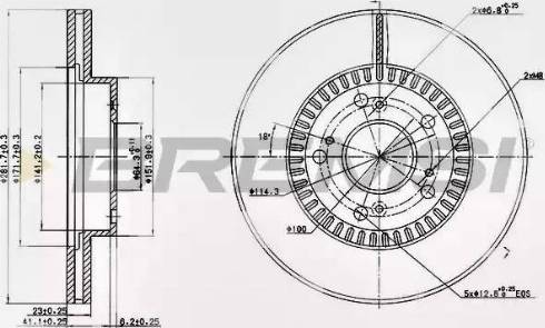 Bremsi DBB496V - Тормозной диск autospares.lv