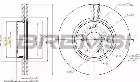 Bremsi DBB424V - Тормозной диск autospares.lv