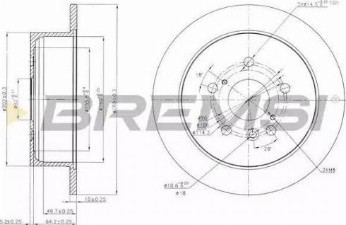 Bremsi DBB545S - Тормозной диск autospares.lv