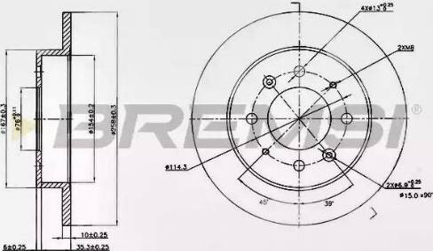 Bremsi DBB541S - Тормозной диск autospares.lv