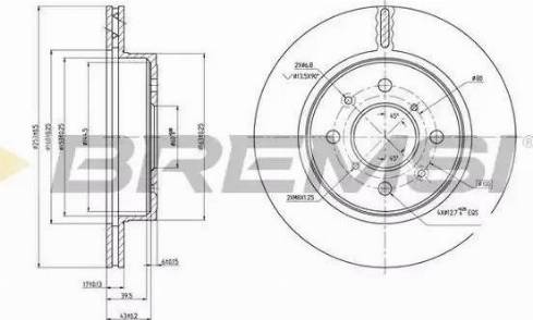 Bremsi DBB509V - Тормозной диск autospares.lv