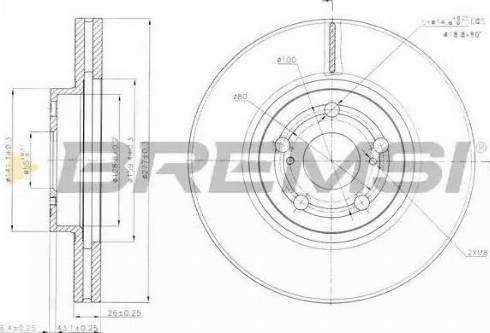 Bremsi DBB508V - Тормозной диск autospares.lv