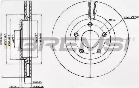 Bremsi DBB589V - Тормозной диск autospares.lv