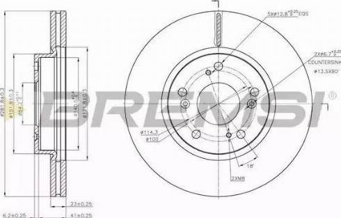 Bremsi DBB539V - Тормозной диск autospares.lv