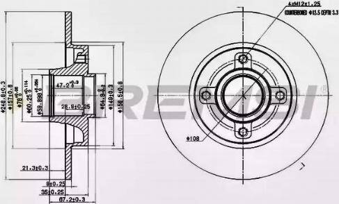 Bremsi DBB523S - Тормозной диск autospares.lv