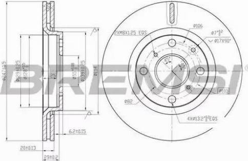 Bremsi DBB527V - Тормозной диск autospares.lv