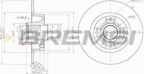 Bremsi DBB571S - Тормозной диск autospares.lv