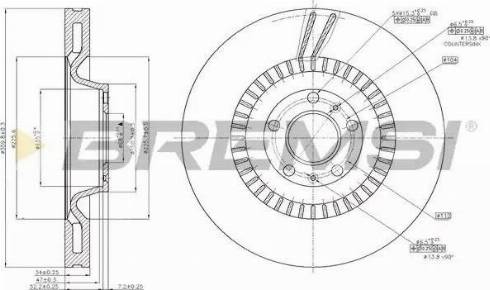 Bremsi DBB572V - Тормозной диск autospares.lv