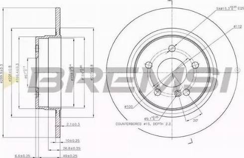 Bremsi DBB691S - Тормозной диск autospares.lv