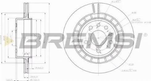 Bremsi DBB604V - Тормозной диск autospares.lv