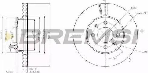 Bremsi DBB603V - Тормозной диск autospares.lv