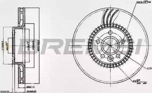 Bremsi DBB607V - Тормозной диск autospares.lv