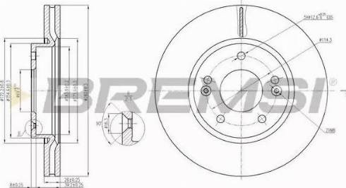 Bremsi DBB619V - Тормозной диск autospares.lv