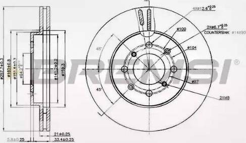 Bremsi DBB610V - Тормозной диск autospares.lv