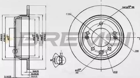 Bremsi DBB618S - Тормозной диск autospares.lv