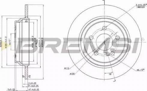 Bremsi DBB675S - Тормозной диск autospares.lv