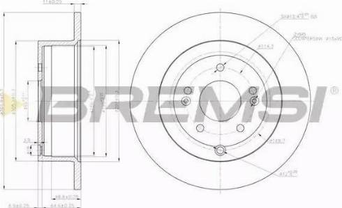 Bremsi DBB671S - Тормозной диск autospares.lv