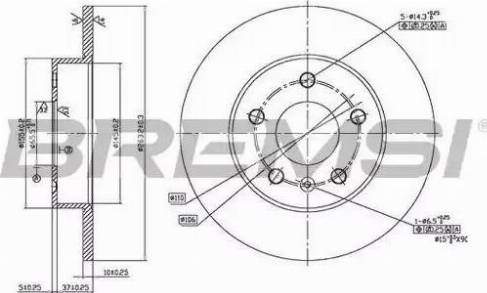 Bremsi DBB044S - Тормозной диск autospares.lv