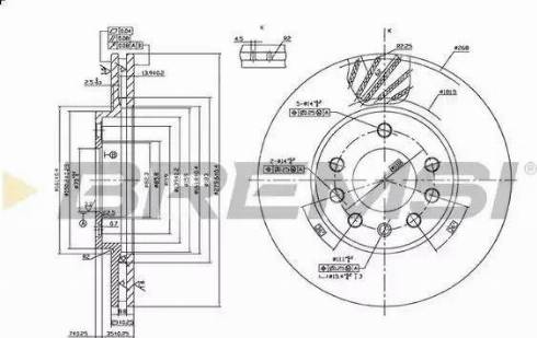 Bremsi DBB042V - Тормозной диск autospares.lv