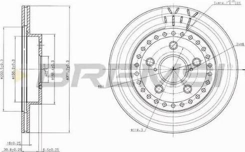 Bremsi DBB009V - Тормозной диск autospares.lv