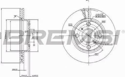 Bremsi DBB084V - Тормозной диск autospares.lv