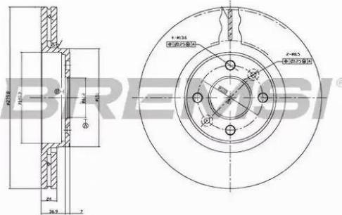 Bremsi DBB124V - Тормозной диск autospares.lv