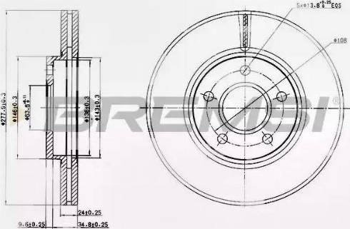 Bremsi DBB172V - Тормозной диск autospares.lv