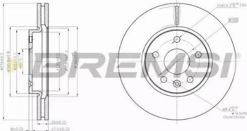 Bremsi DBB869V - Тормозной диск autospares.lv