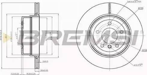 Bremsi DBB868V - Тормозной диск autospares.lv